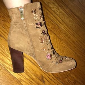 Sam Edelman embroidered heeled booties